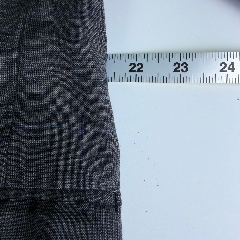 Jos. A. Bank 43R 100% Wool Sport Blazer Grey Glen‎ Plaid Signature Collection - Picture 9 of 10